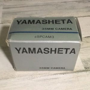 Yamasheta 35MM camera with wrist strap, lens cover, original box